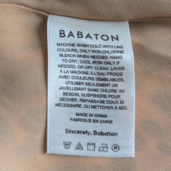 Babaton Wallace Cheetah Print Short Sleeve Lined Mini Wrap Dress Amber Blk- sz S - Picture 8 of 11